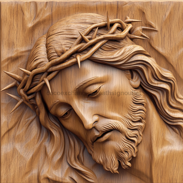 Jesus Wood Sign, DCO-13676, Sign For Wreath, 10x10